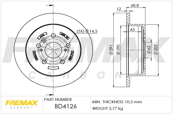 Disque de frein FREMAX BD-4126