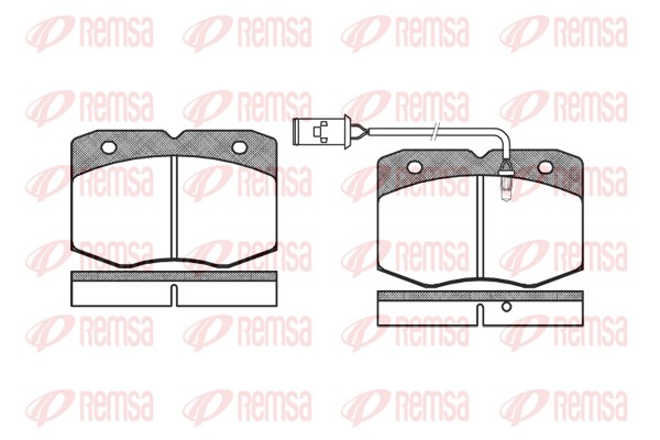 Kit de plaquettes de frein, frein à disque REMSA 0435.02