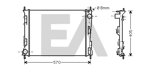 Radiateur, refroidissement du moteur EACLIMA 31R60144