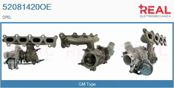 Turbocompresseur, suralimentation REAL 52081420OE