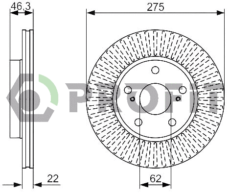 Disque de frein PROFIT 5010-1789