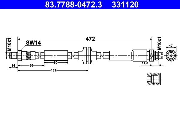 Flexible de frein ATE 83.7788-0472.3