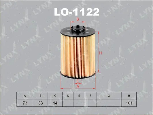 Filtre à huile LYNXAUTO LO-1122