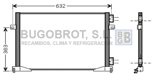 Condenseur, climatisation BUGOBROT 62-RT5391