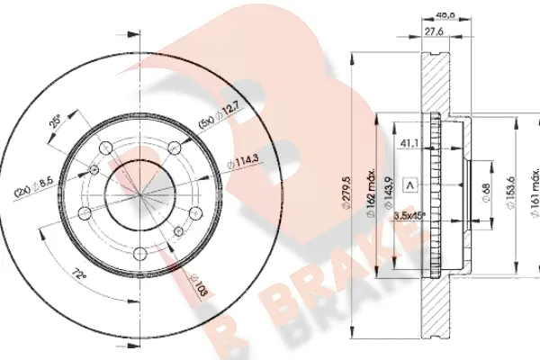 Disque de frein R BRAKE 78RBD24103