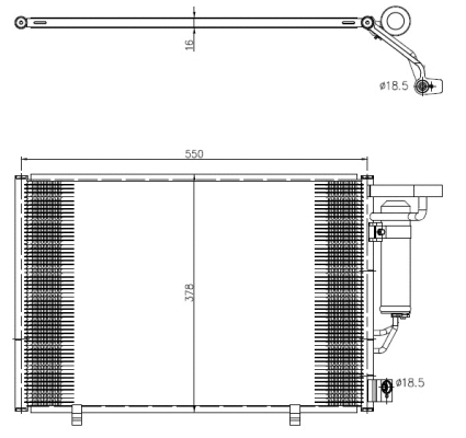 Condenseur, climatisation NRF 350456