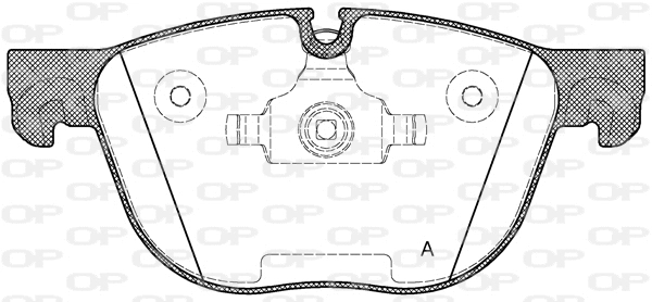 Kit de plaquettes de frein, frein à disque OPEN PARTS BPA1297.00