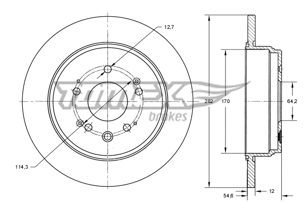 Disque de frein TOMEX Brakes TX 73-83