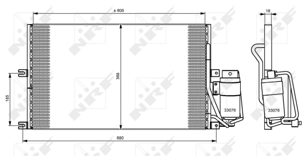 Condenseur, climatisation NRF 35183
