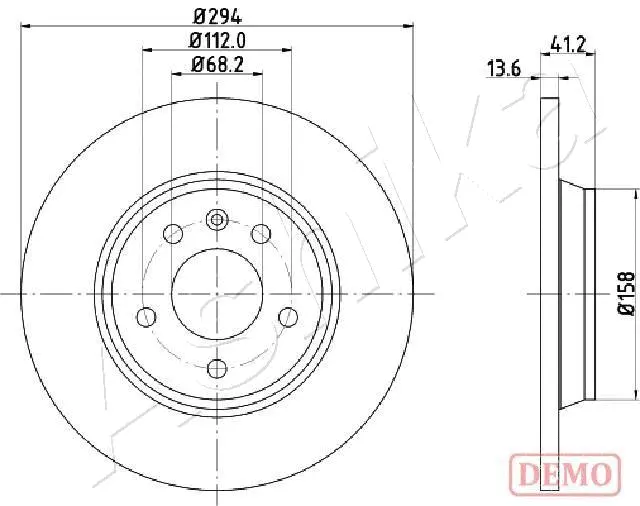 Disque de frein ASHIKA 61-00-0307C