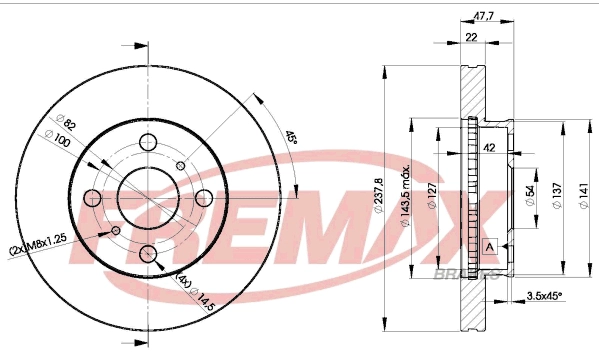 Disque de frein FREMAX BD-0260