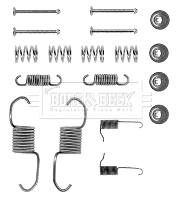 Kit d'accessoires, mâchoire de frein BORG & BECK BBK6063