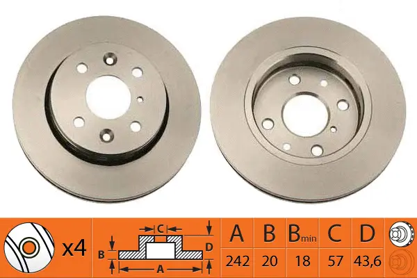 Disque de frein SB BR13101T