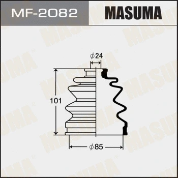 Jeu de joints-soufflets, arbre de commande MASUMA MF-2082