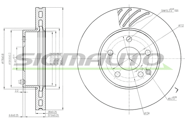 Disque de frein SIGMAUTO DBB690V