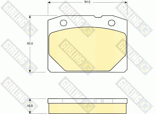Kit de plaquettes de frein, frein à disque GIRLING 6101403