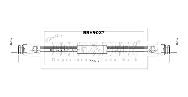 Flexible de frein BORG & BECK BBH9027