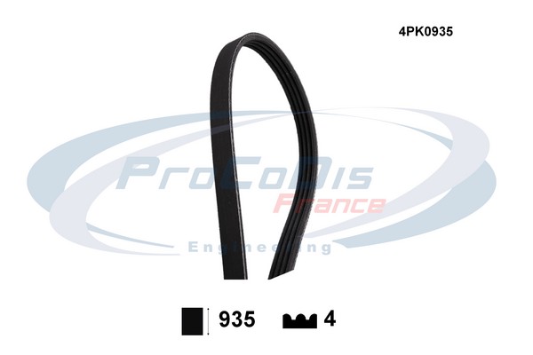 Courroie trapézoïdale à nervures PROCODIS FRANCE 4PK0935