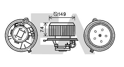 Moteur électrique, pulseur d'air habitacle EACLIMA 42A03005