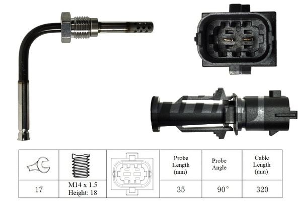 Capteur, température des gaz LEMARK LXT096