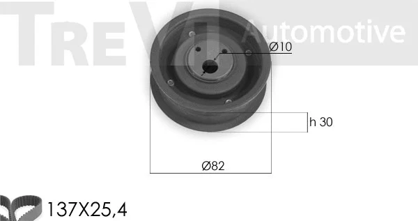 Kit de courroie crantée TREVI AUTOMOTIVE KD1265