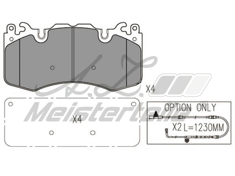 Kit de plaquettes de frein, frein à disque A.Z. Meisterteile AZMT-44-022-1736