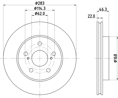 Disque de frein MINTEX MDC83086C