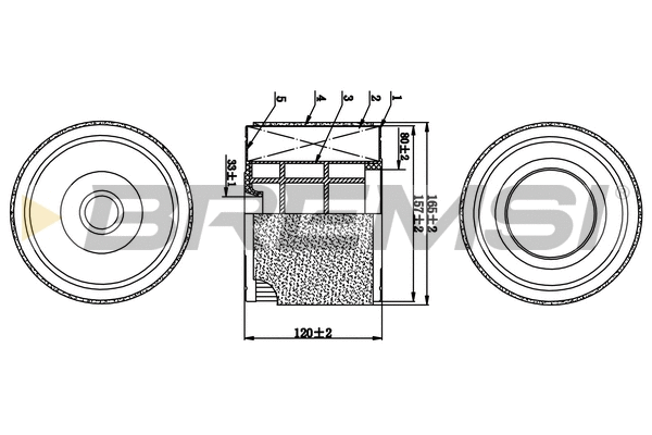 Filtre à air BREMSI FA1070