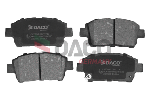 Kit de plaquettes de frein, frein à disque DACO Germany 323936