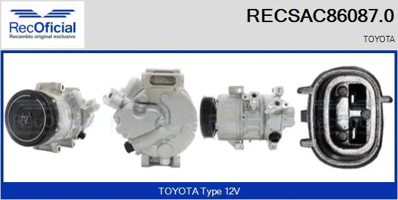 Compresseur, climatisation RECOFICIAL RECSAC86087.0