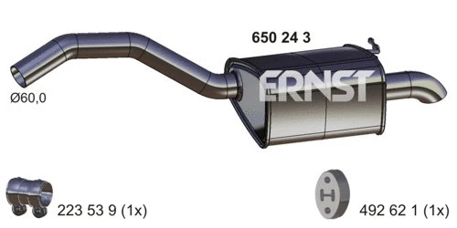 Silencieux arrière ERNST 650243