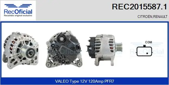 Alternateur RECOFICIAL REC2015587.1