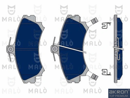 Kit de plaquettes de frein, frein à disque AKRON-MALÒ 1050035
