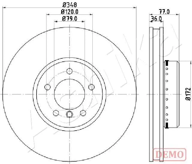 Disque de frein ASHIKA 60-00-0157C