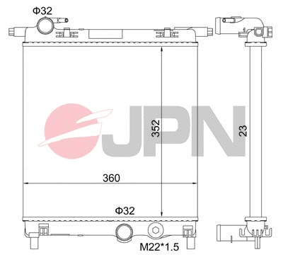 Radiateur, refroidissement du moteur JPN 60C9067-JPN
