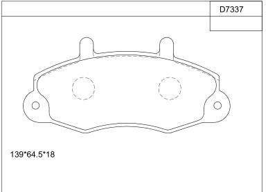 Kit de plaquettes de frein, frein à disque ASIMCO KD7337