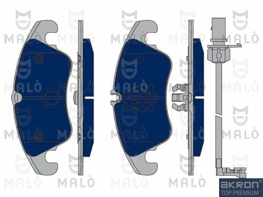 Kit de plaquettes de frein, frein à disque AKRON-MALÒ 1050096