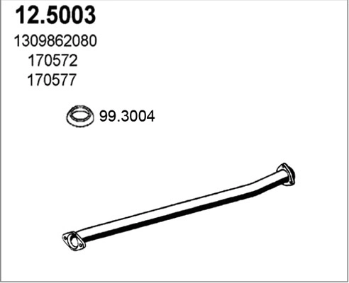 Tuyau d'échappement ASSO 12.5003