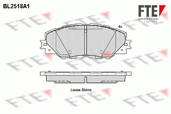 Kit de plaquettes de frein, frein à disque FTE 9010776