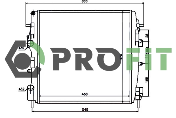 Radiateur, refroidissement du moteur PROFIT 1740-0174