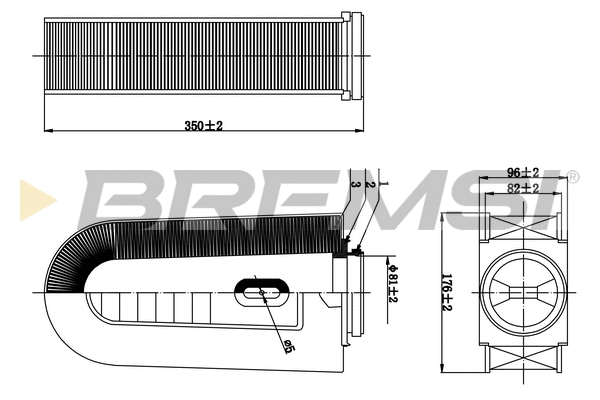 Filtre à air BREMSI FA0631