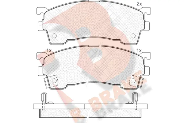 Kit de plaquettes de frein, frein à disque R BRAKE RB0971-203