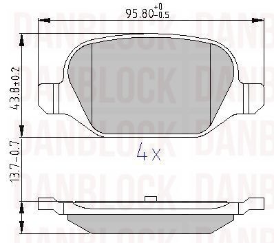 Kit de plaquettes de frein, frein à disque DANBLOCK DB 510832