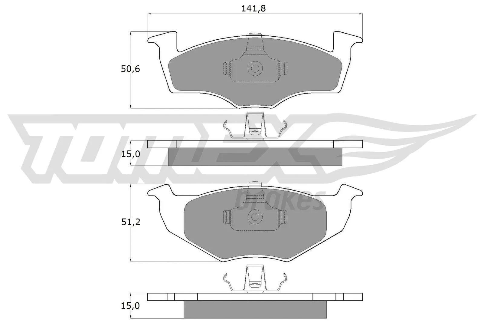 Kit de plaquettes de frein, frein à disque TOMEX Brakes TX 10-851