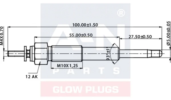 Bougie de préchauffage A-N PARTS A-N095180