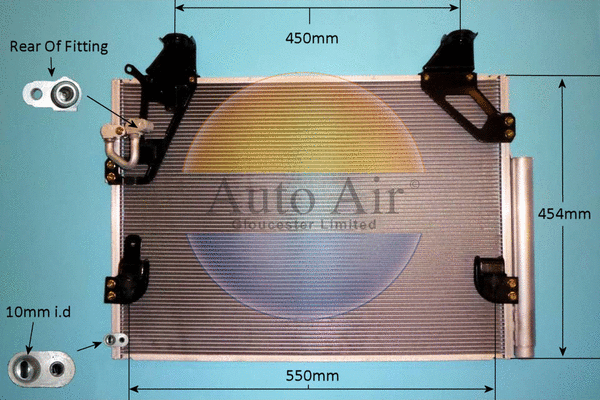 Condenseur, climatisation AUTO AIR GLOUCESTER 16-1458