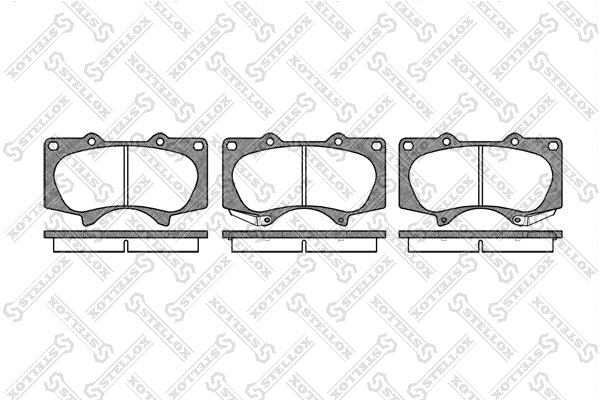 Kit de plaquettes de frein, frein à disque STELLOX 999 000-SX