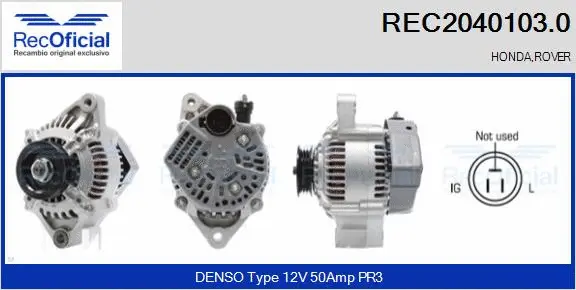 Alternateur RECOFICIAL REC2040103.0