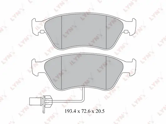 Kit de plaquettes de frein, frein à disque LYNXAUTO BD-1222