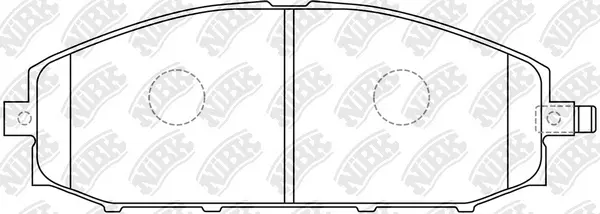 Kit de plaquettes de frein, frein à disque NiBK PN2413